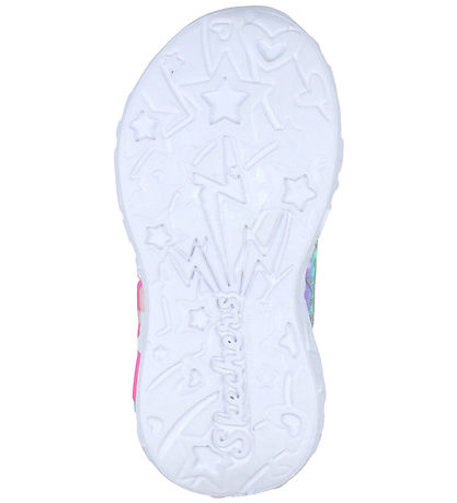 Skechers Shoes w. Light - Unicorn Charm - Silver/Multi