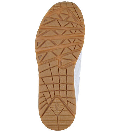 Skechers Sko - Bølgete Shimmer - Hvit/Sølv
