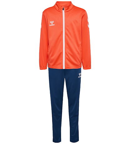 Hummel Tracksuit - HmlLogo - Nasturtium/Dark Denim