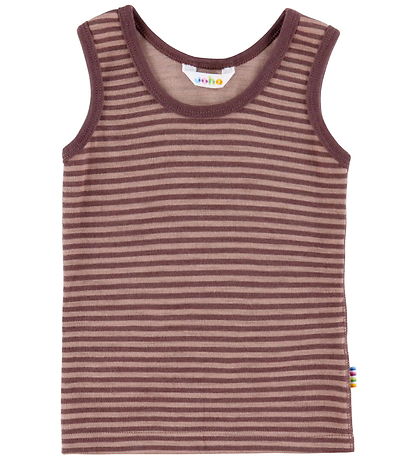 Joha Undershirt - Wool - Rose w. Stripes