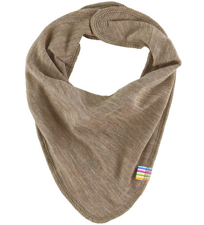 Joha Teething Bib - Wool/Silk - Beige Melange