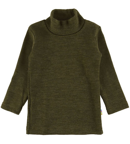 Joha Bluse - Rib - Wolle - Moosgrün