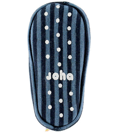 Joha Booties - Wool - 2-layer - Blue w. Stripes