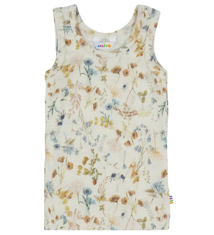 Joha Undershirt - Wool - Off White w. Flowers