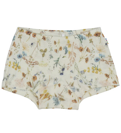 Joha Hipsters - Wool - Off White w. Flowers
