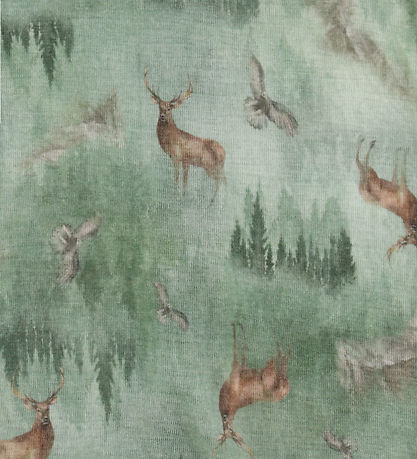 Joha Blouse - Wool - Green w. Forest