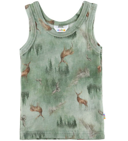 Joha Undershirt - Wool - Green w. Stripes