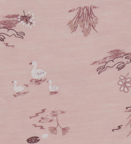 Joha Bluse - Wolle/Bambus - Rosa m. Print