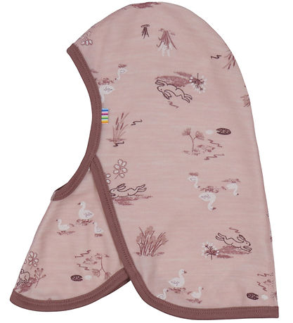 Joha Baby Hat - Single Layer - Wool/Bamboo - Pink w. Print