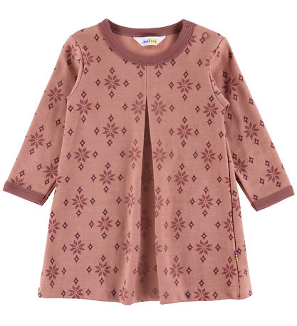 Joha Kleid - Wolle/Baumwolle - Rose m. Schneeflocken