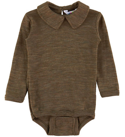 Joha Romper l/s - Wol/Zijde - Bruin Gevlekt