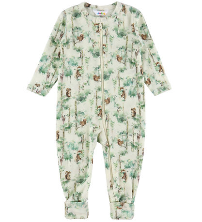 Joha Jumpsuit - Wool - Off White w. Trees