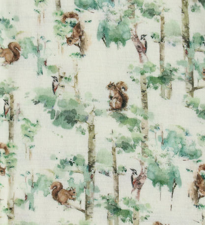 Joha Leggings - Wool - Off White w. Trees