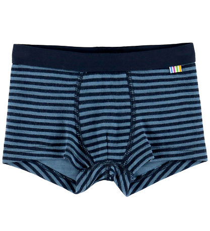 Joha Boxers - Wool - Blue w. Stripes