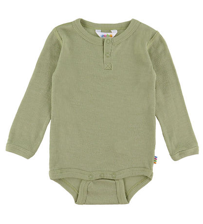 Joha Romper l/s - Rib - Wol/Zijde - Groen