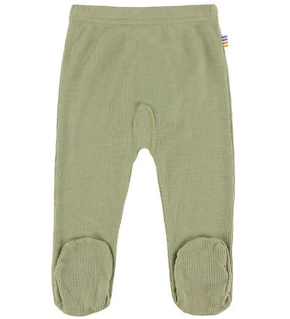 Joha Leggings M. Fætur - Rib - Ull/Silki - Grænt