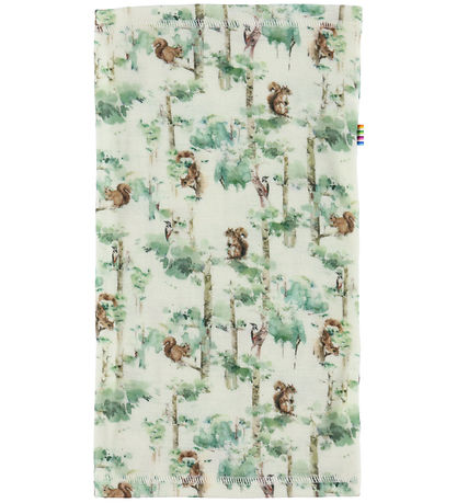 Joha Tube Scarf - Wool - Off White w. Trees