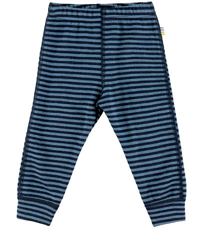 Joha Leggings - Ull - Blå m. Ränder
