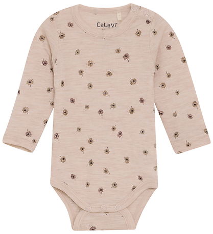 CeLaVi Samfella l/e - Ull - Rose Dust M. Blóm