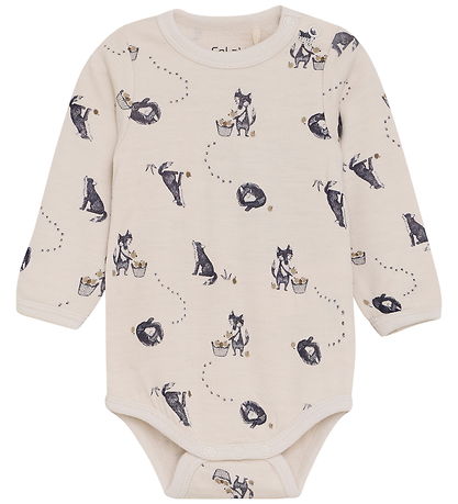CeLaVi Bodysuit l/s - Wool - Night Sky