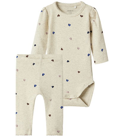 Name It Bodysuit l/s - NbfNutti - Peyote Melange