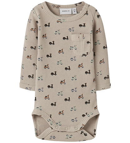 Name It Bodysuit l/s - NbmNooter - Iceland Fossil