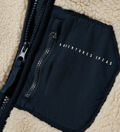 Name It Fleece Jacket - NknMattia - Moonbeam/Dark Sapphire