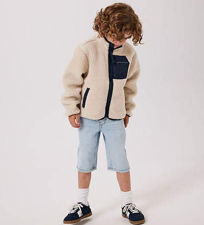 Name It Fleece Jacket - NknMattia - Moonbeam/Dark Sapphire