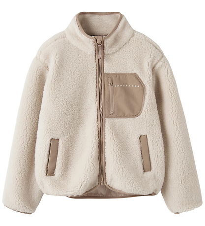 Name It Fleecejacke - NknMattia - Moonbeam/Savannah Tan