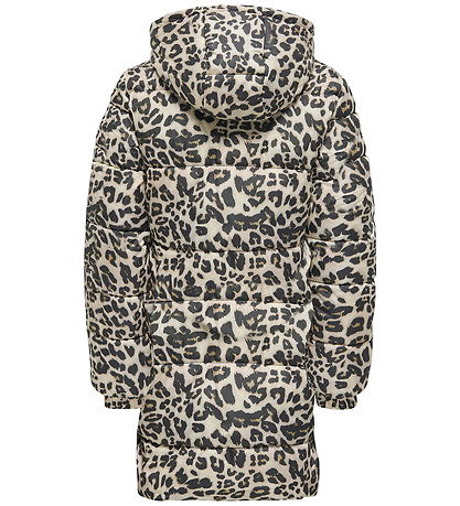 Kids Only Paddet Jacket - KogDalia - Silver Mink/Leo
