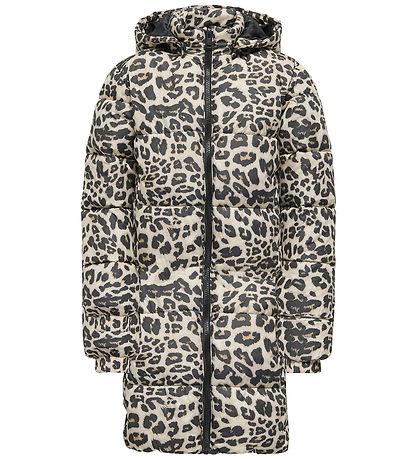 Kids Only Paddet Jacket - KogDalia - Silver Mink/Leo