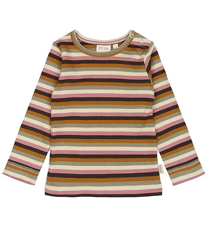 Petit Piao Bluse - Rib - Modal - Nostalgisch Rose/Multi Striped
