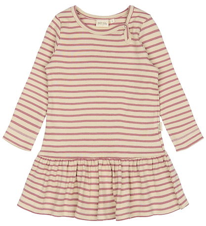 Petit Piao Kjóll - Rib - Modal - Nostalgísk Rose/Off White