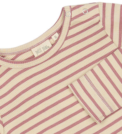 Petit Piao Blússa - Rib - Modal - Nostalgísk Rose/Off White