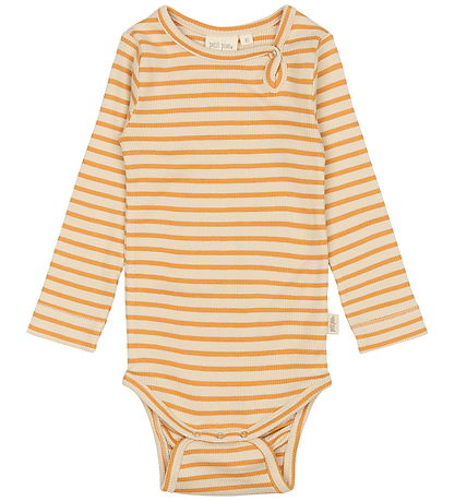 Petit Piao Samfella l/e - Rib - Modal - Sólblóm/Off White