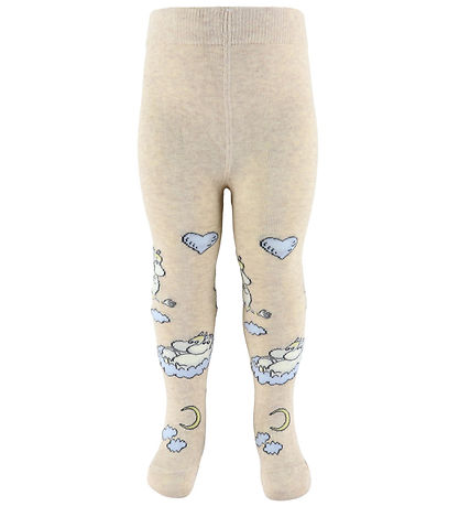 MarMar Sukkahousut - Jacquard - MOOMIN - Beige Kirjava