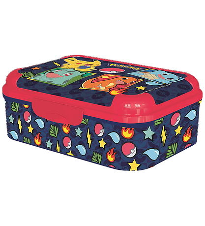 Pokémon Nestisbox - 16x11x6,5 cm - Blátt/Rautt