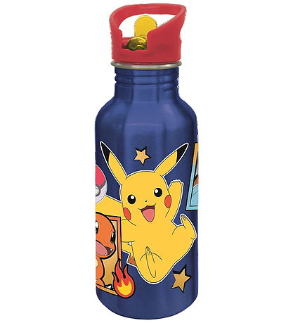 Pokémon Vattenflaska - Alu - 545 ml - Blå/Röd