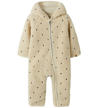 Lil' Atelier Pramsuit - Teddy - NbnNalo Loose - Turtledove/Hear
