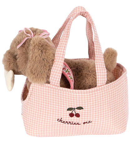 Konges Sløjd Soft Toy - Maude the puppy - Pink Check