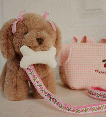 Konges Sløjd Soft Toy - Maude the puppy - Pink Check