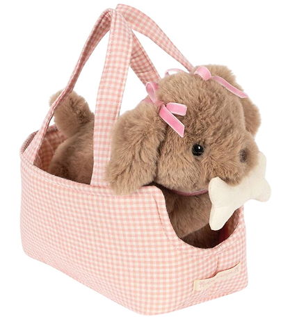 Konges Sløjd Soft Toy - Maude the puppy - Pink Check