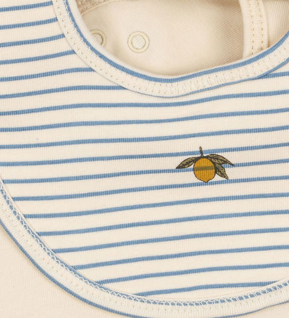 Konges Sløjd Sabberlätzchen - 2er-Pack - Kubi/Stripe Blue