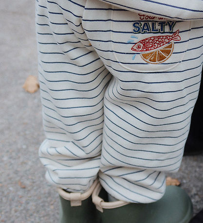Konges Sløjd Joggingbuxur - Amio - Skipstjórar Blue/Antique Whit