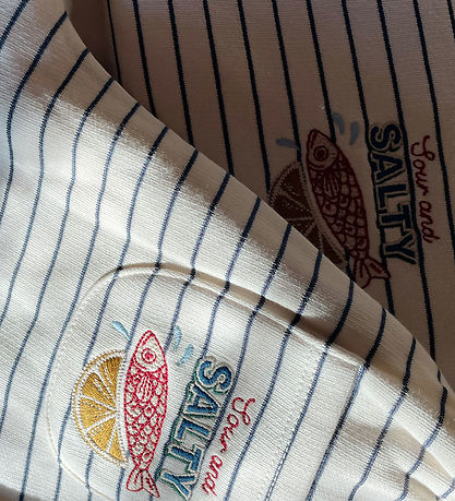 Konges Sløjd Joggingbuxur - Amio - Skipstjórar Blue/Antique Whit