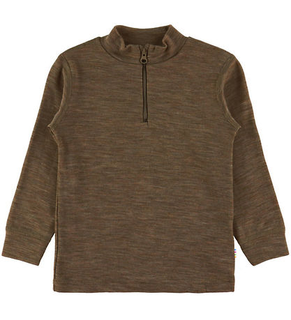 Joha Blouse - Wol/Zijde - Bruin Gevlekt
