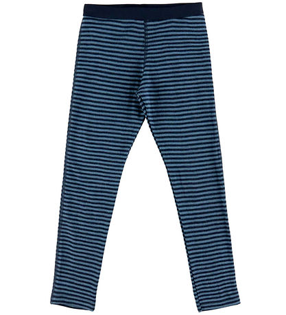 Joha Leggings - ull - Blátt M. Rendur