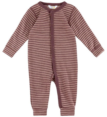 Joha Jumpsuit - Wool - Rose w. Stripes
