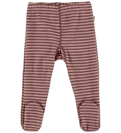 Joha Leggings M. Fætur - Ull - Rose M. Rendur