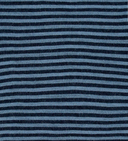 Joha Bodysuit l/s - Wool - Blue w. Stripes